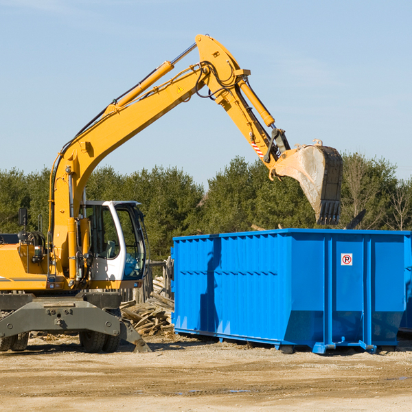 are there any restrictions on where a residential dumpster can be placed in Upland